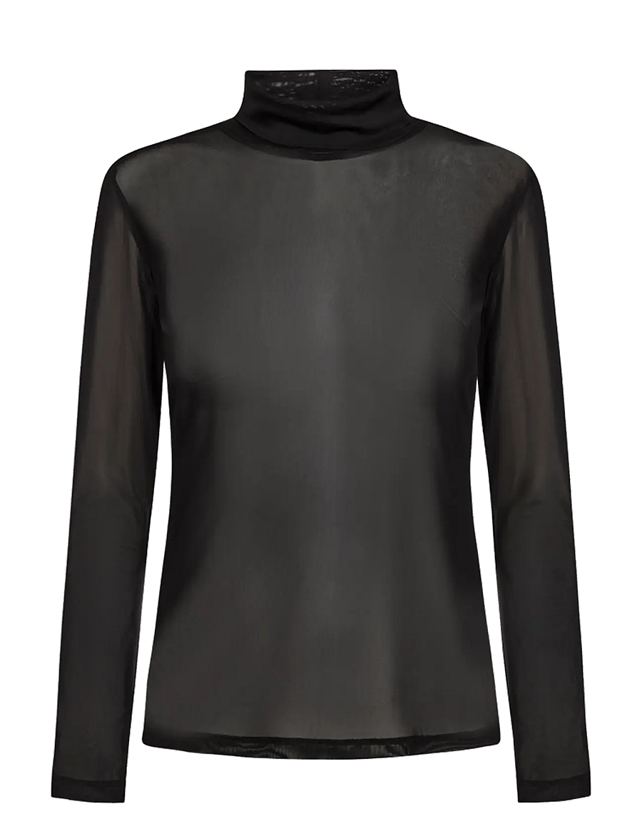 FREE/QUENT - FQMESHKA-TEE - turtlenecks - black - 1