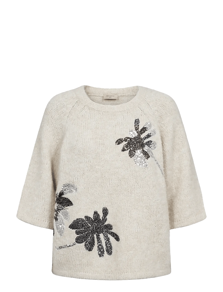 FREE/QUENT - FQGRSKRELA-PULLOVER - moonbeam mel. w. silver - 1