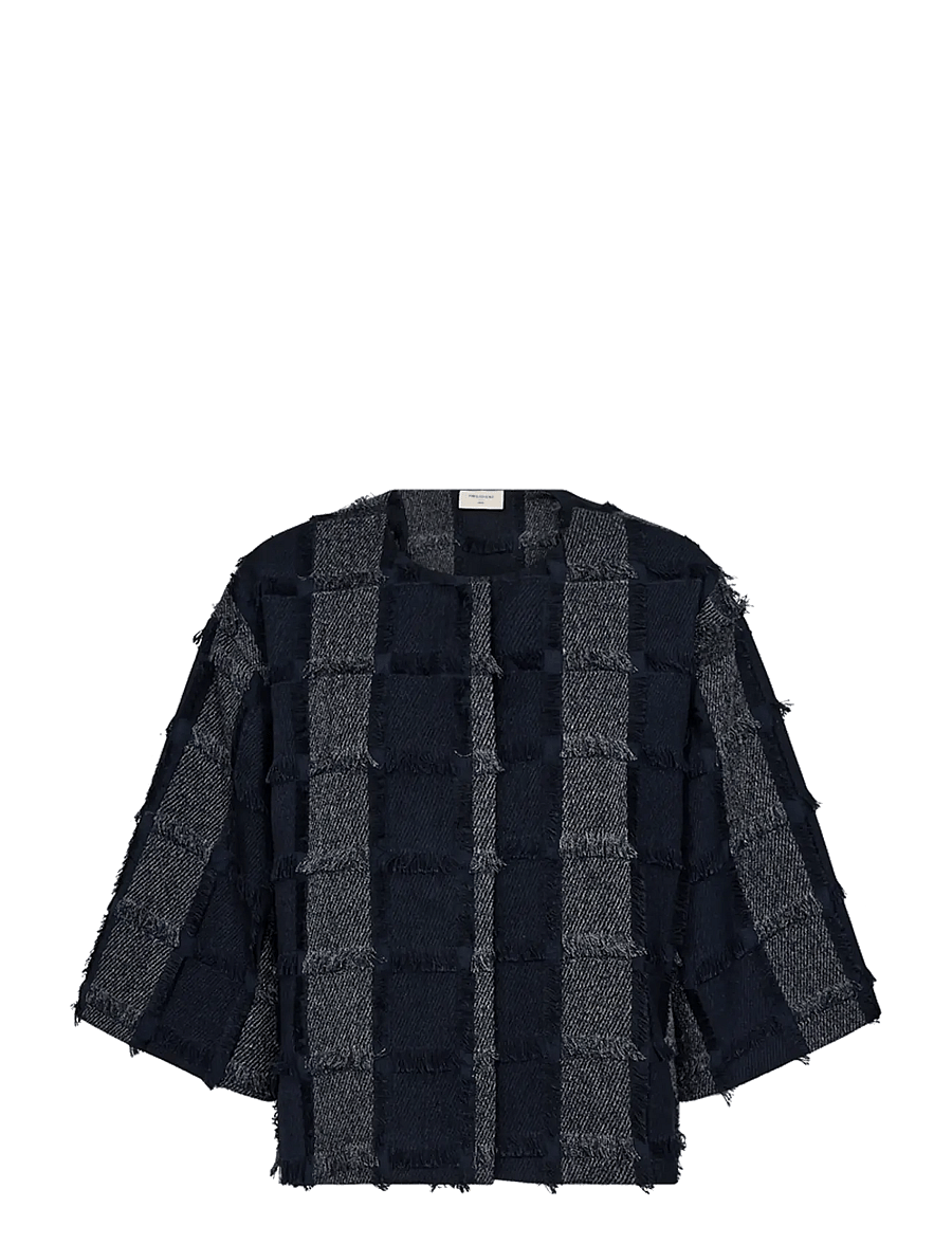FREE/QUENT - FQJOLENE-JACKET - navy blazer w. star off-white - 1