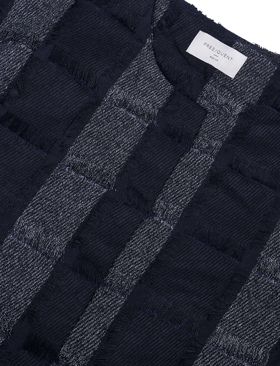 FREE/QUENT - FQJOLENE-JACKET - tunna jackor - navy blazer w. star off-white - 4