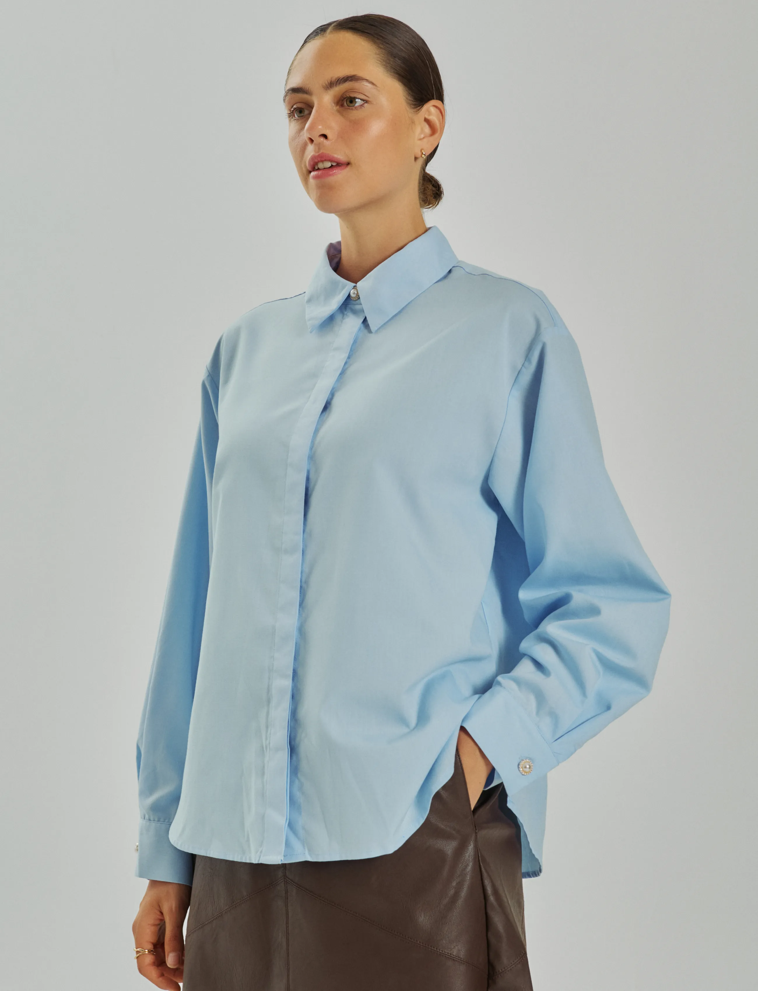 FREE/QUENT - FQFLYNN-SHIRT - long-sleeved shirts - chambray blue - 0