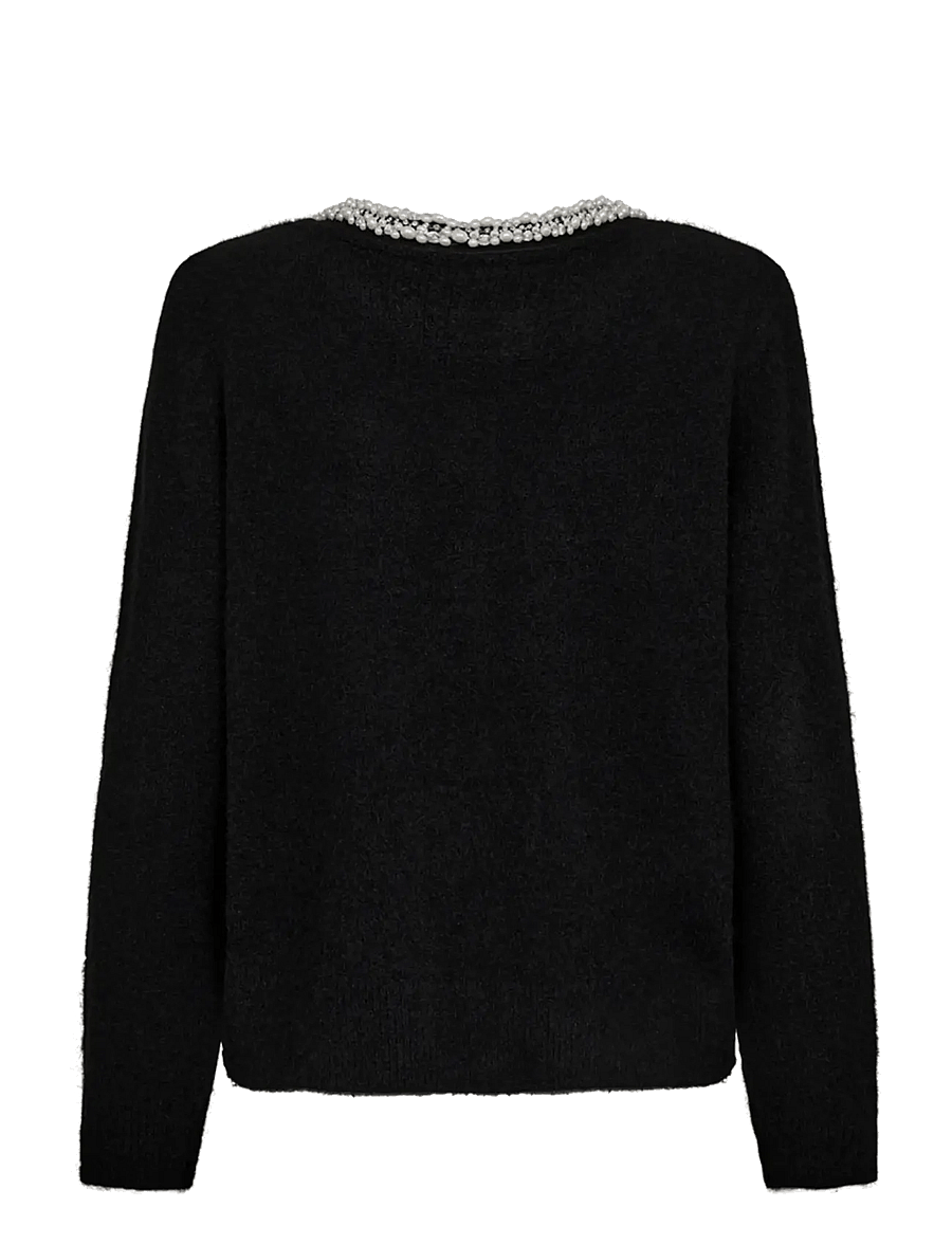 FREE/QUENT - FQGRSFLIRT-CARDIGAN - strickjacken - black - 1