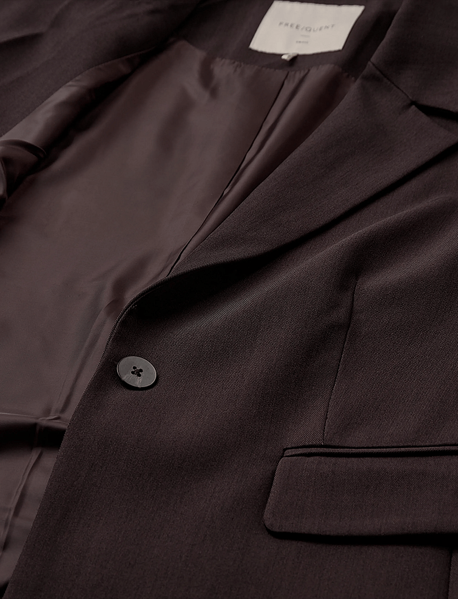FREE/QUENT - FQSONDA-JACKET - single breasted blazers - mole - 2
