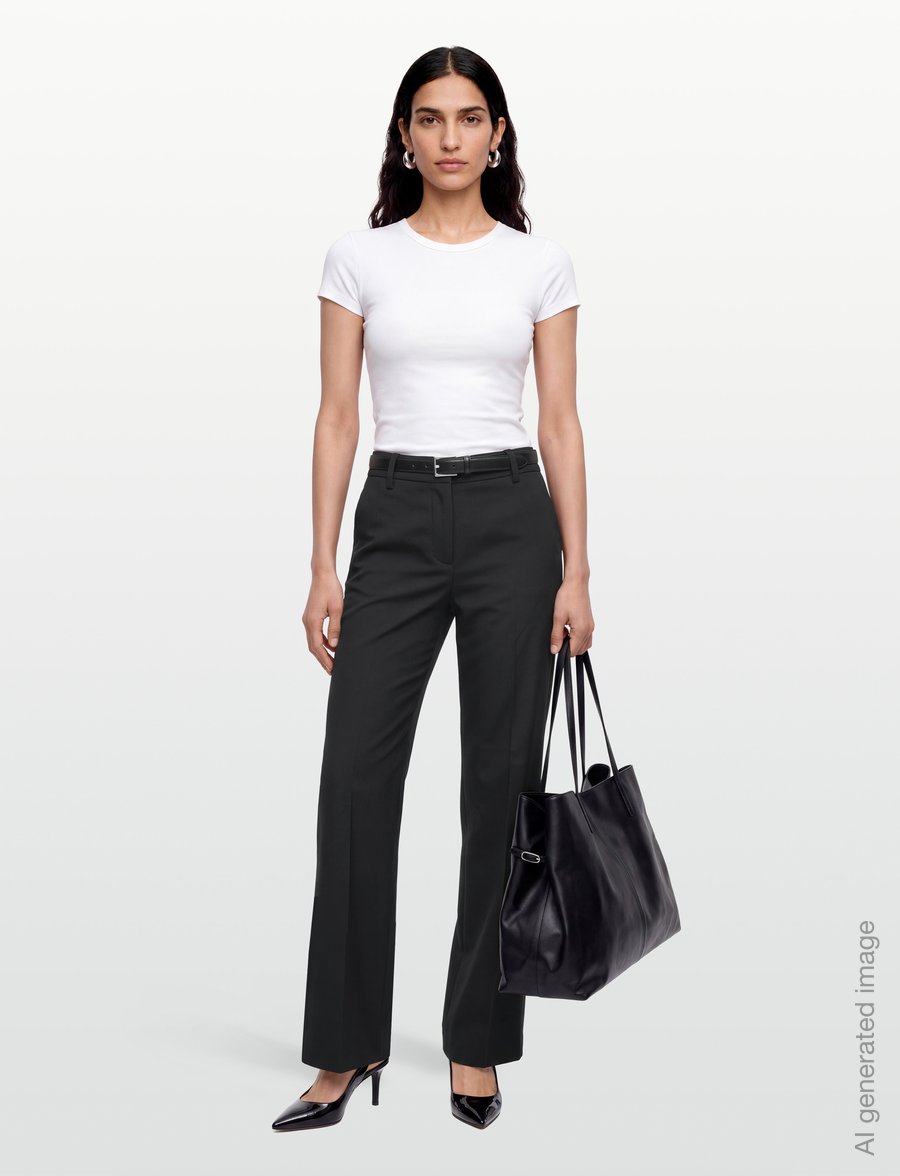FREE/QUENT - FQSONDA-PANTS - anzugshosen - black - 0