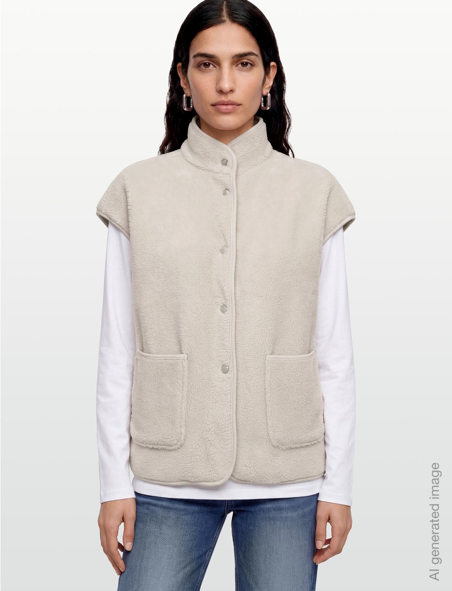 FREE/QUENT - FQTEDDY-WAISTCOAT - fleece- und teddy-westen - moonbeam - 3