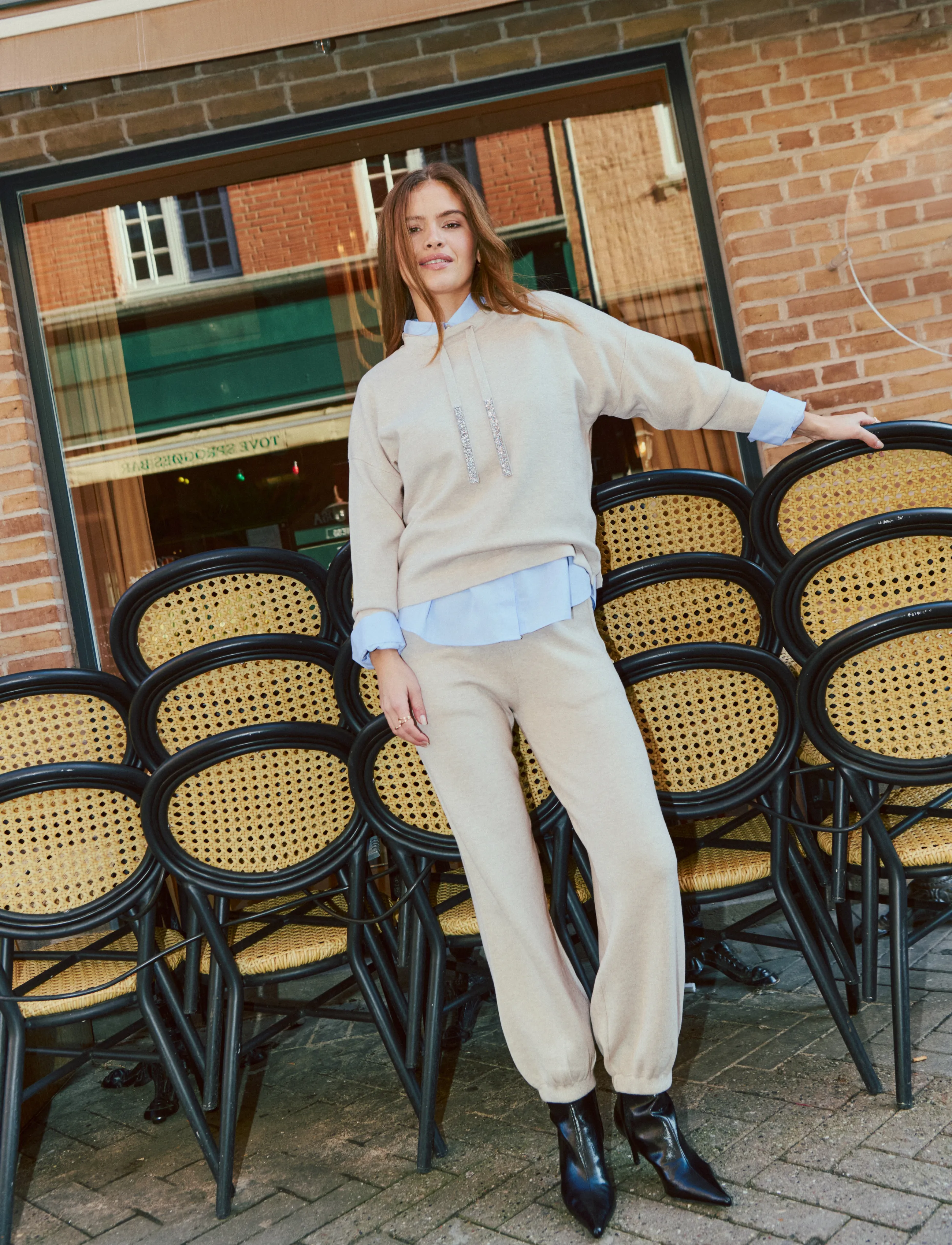 FREE/QUENT - FQANI-PANTS - sweatpants - moonbeam melange - 0