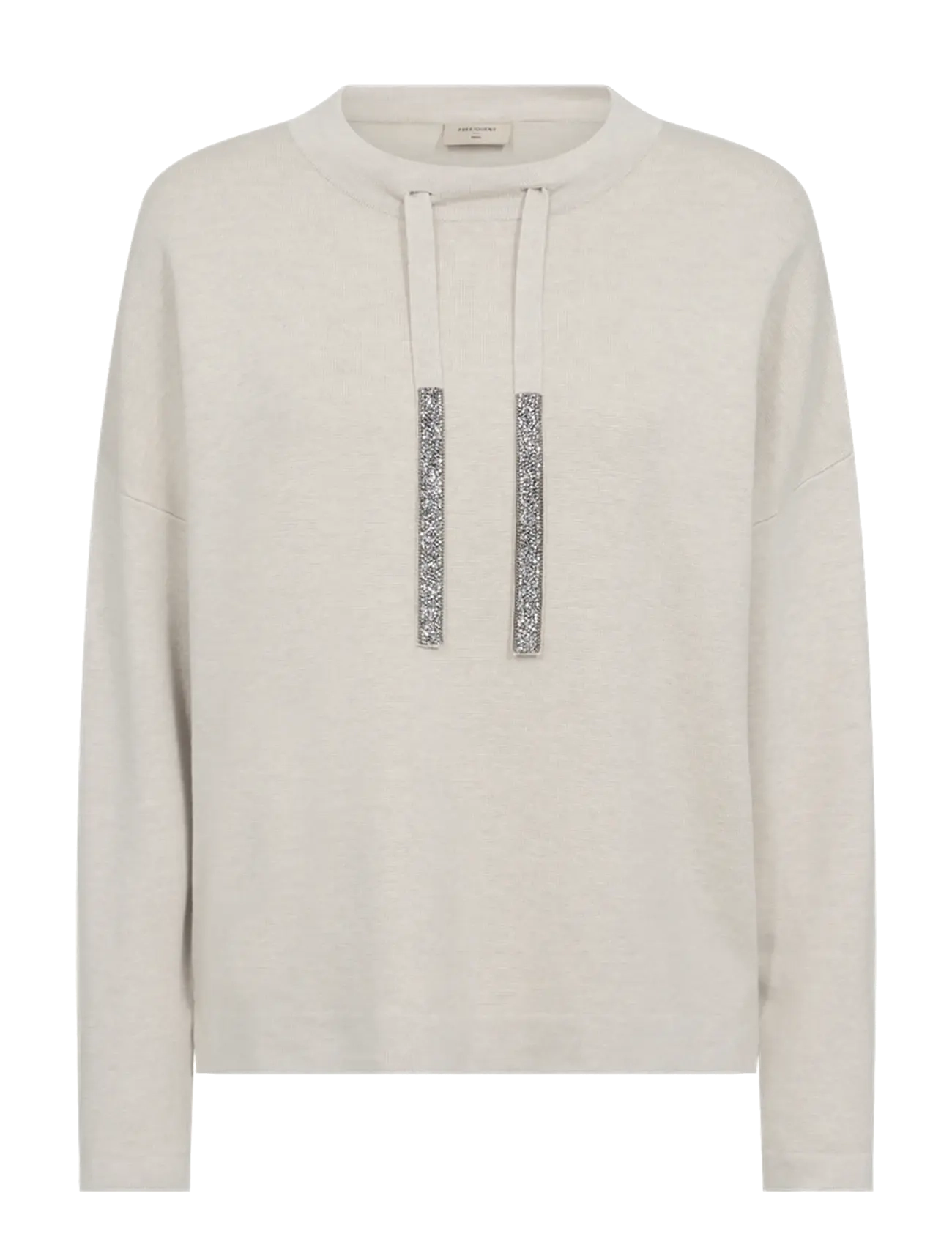 FREE/QUENT FQANI-PULLOVER - Strik - MOONBEAM MELANGE / cream
