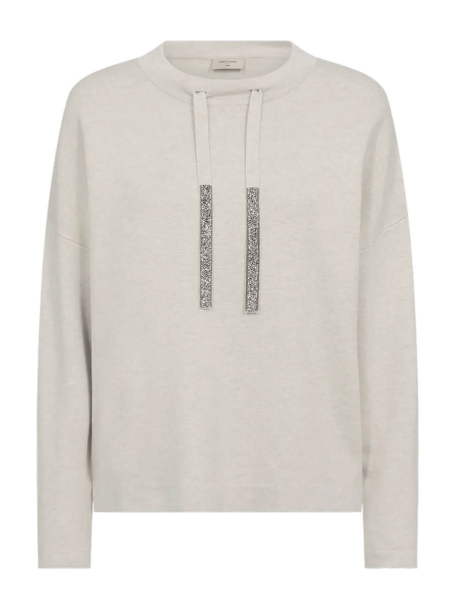 FREE/QUENT - FQANI-PULLOVER - moonbeam melange - 1
