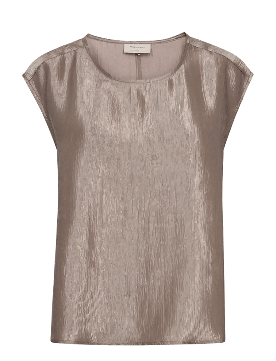 FREE/QUENT - FQKIO-BLOUSE - kurzärmelige blusen - desert taupe - 0