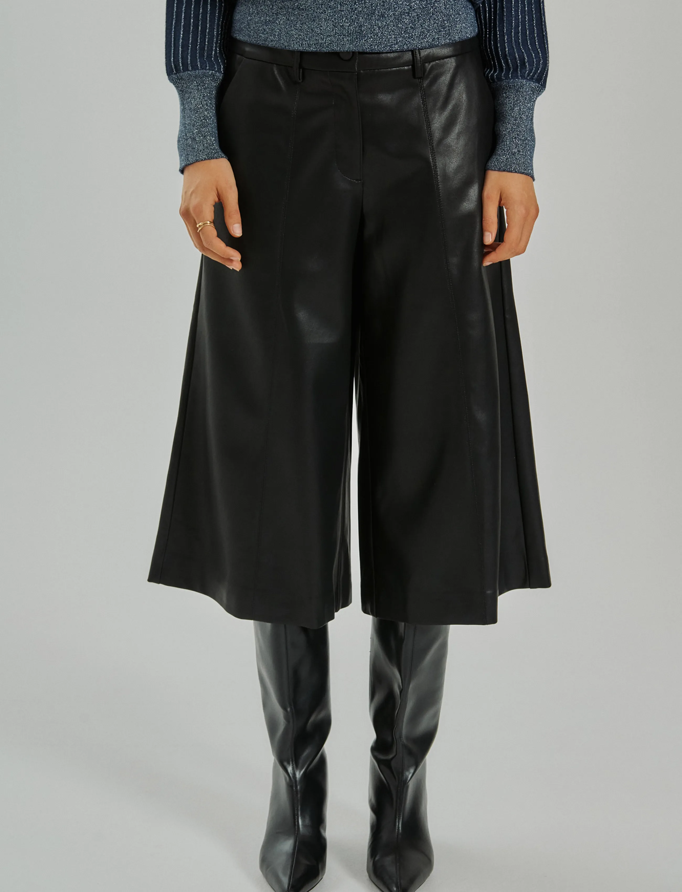 FREE/QUENT - FQVEGGY-PANTS - ledershorts - black - 0
