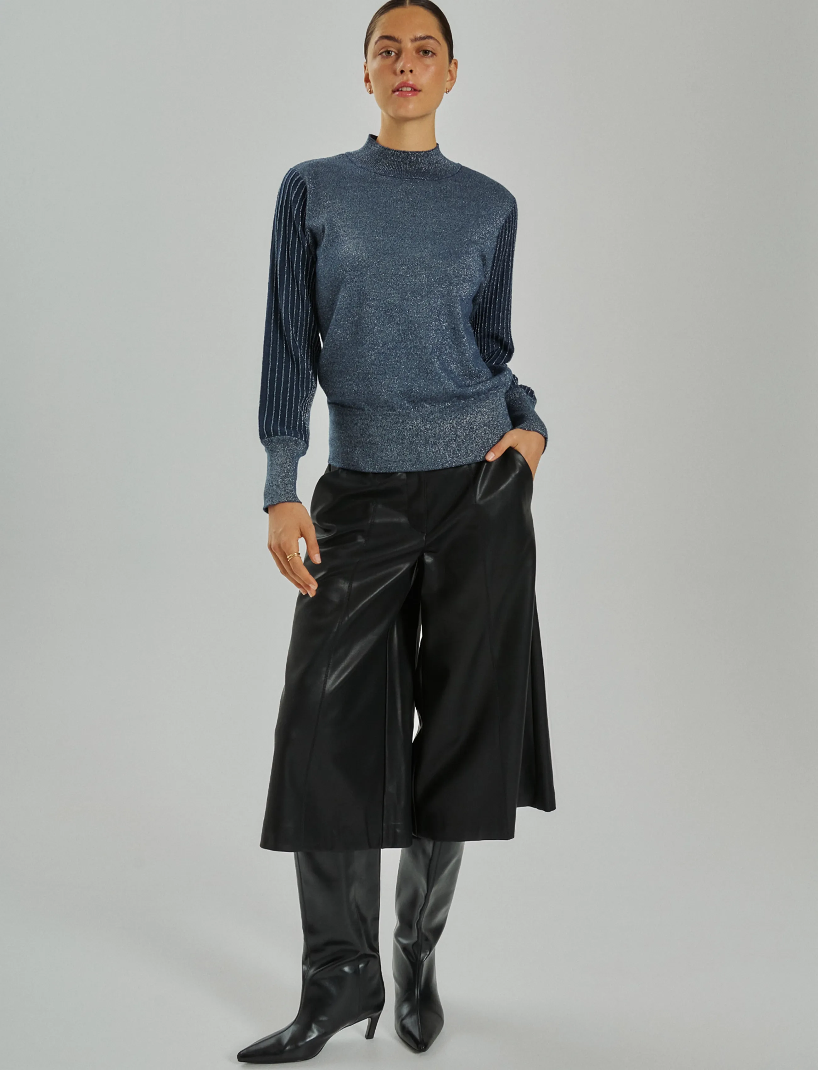 FREE/QUENT - FQVEGGY-PANTS - ledershorts - black - 4