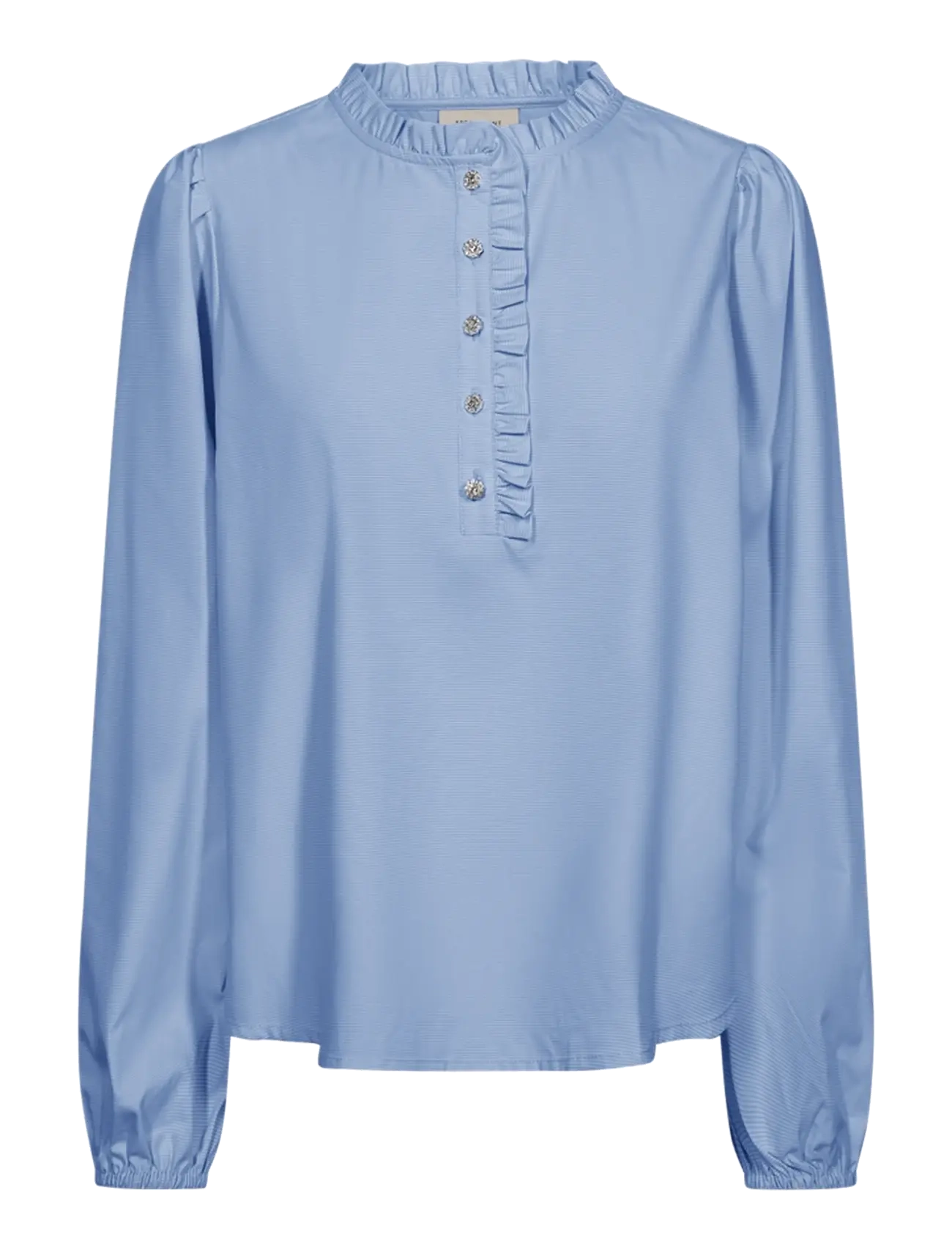 FREE/QUENT FQFRIVA-BLOUSE - Clothing - STAR OFF-WHITE W CHAMBRAY BLUE / blue