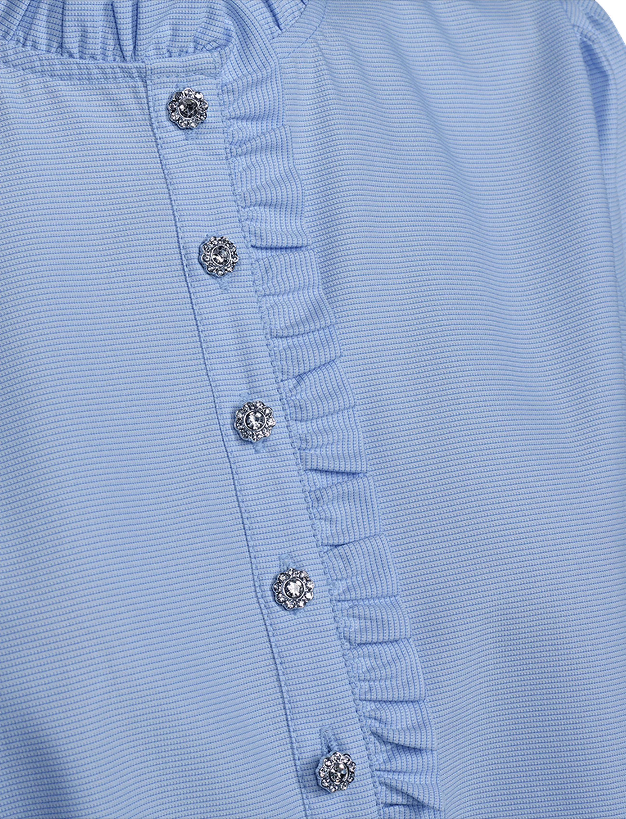 FREE/QUENT - FQFRIVA-BLOUSE - long sleeved blouses - star off-white w chambray blue - 4