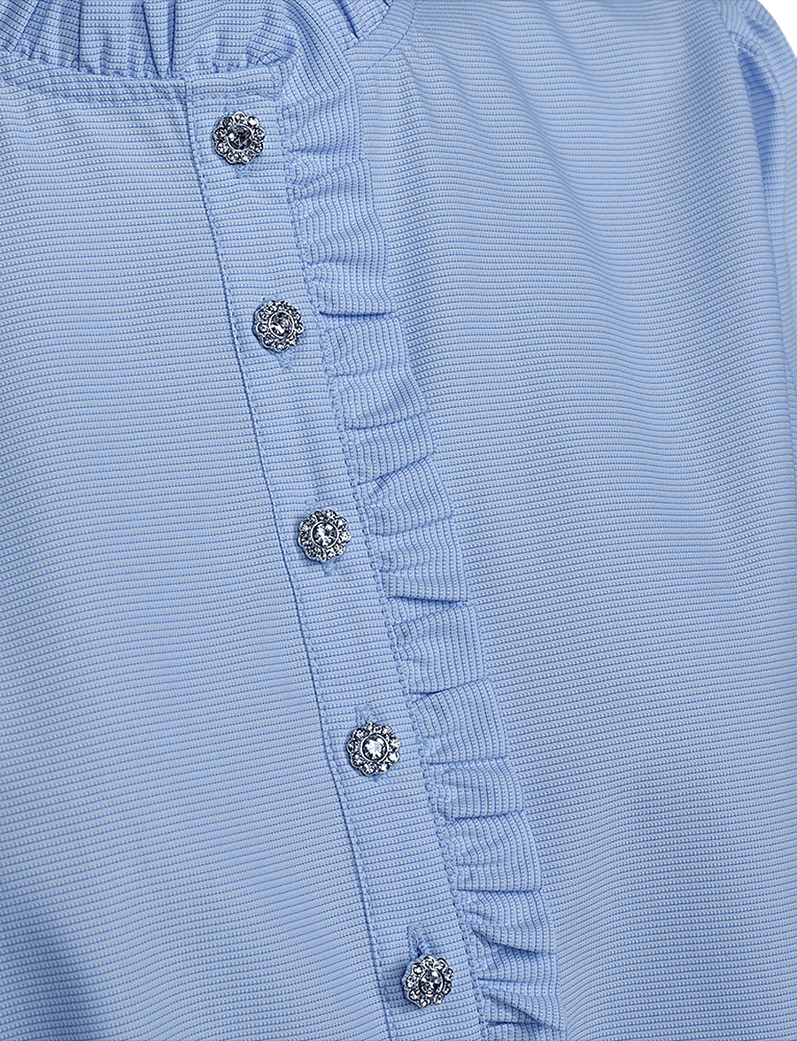FREE/QUENT - FQFRIVA-BLOUSE - langærmede bluser - star off-white w chambray blue - 4