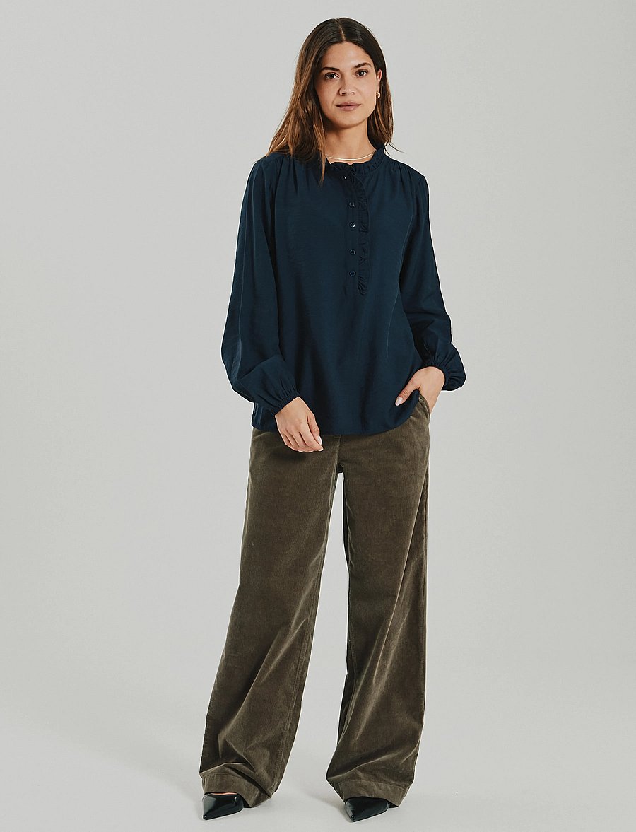 FREE/QUENT - FQMAGDA-BLOUSE - pikkade varrukatega pluusid - navy blazer - 0