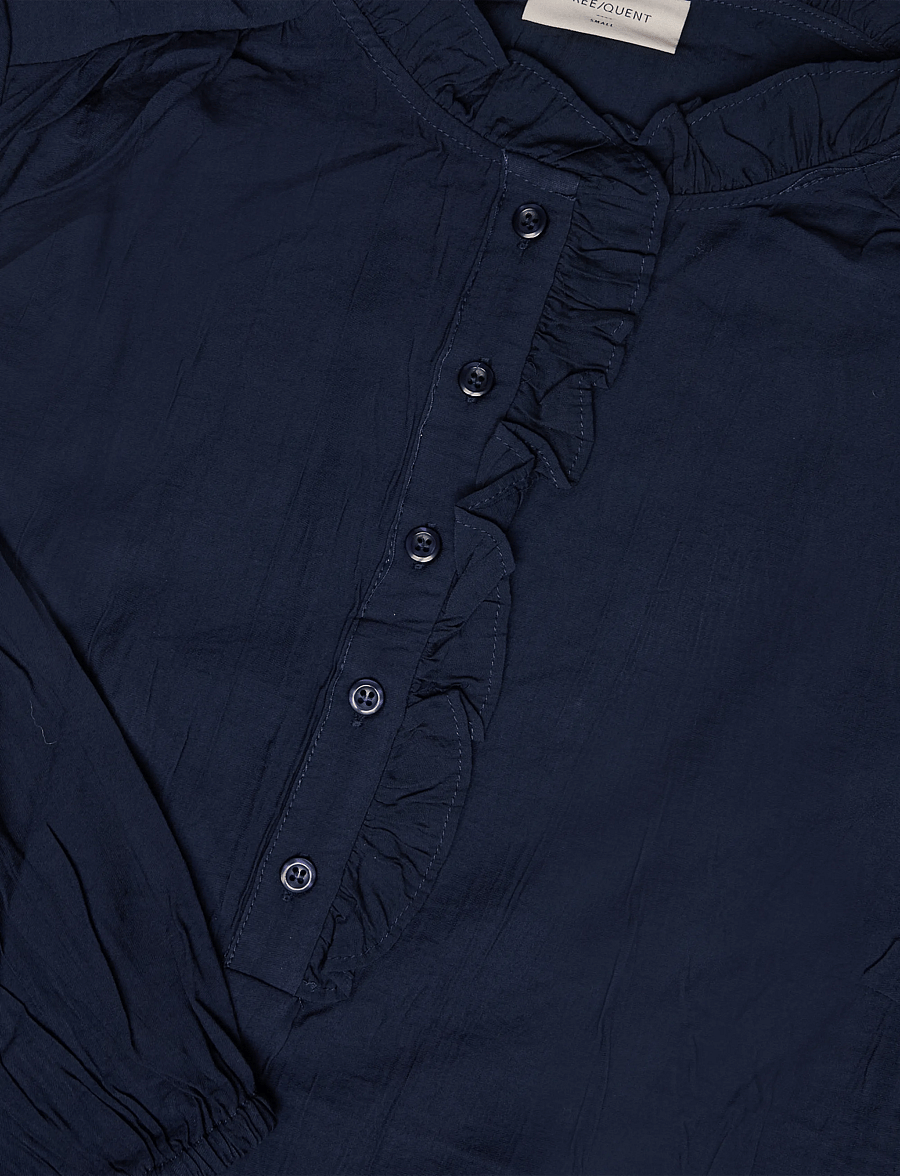 FREE/QUENT - FQMAGDA-BLOUSE - langärmelige blusen - navy blazer - 5