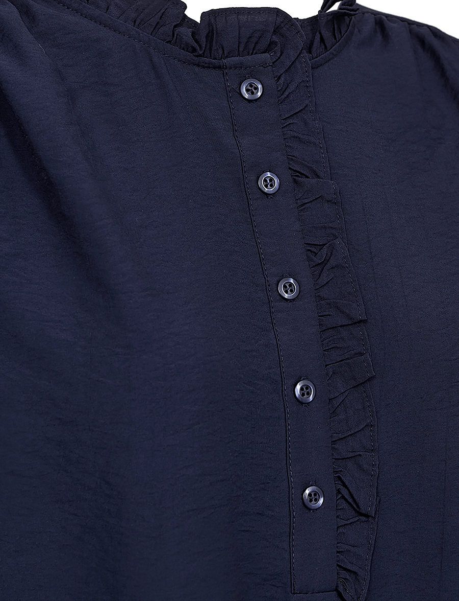 FREE/QUENT - FQMAGDA-BLOUSE - pikkade varrukatega pluusid - navy blazer - 5