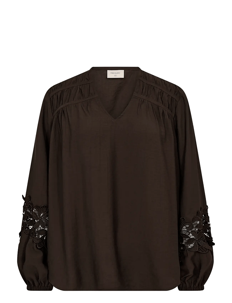 FREE/QUENT - FQMAGDA-BLOUSE - pikkade varrukatega pluusid - mole - 0