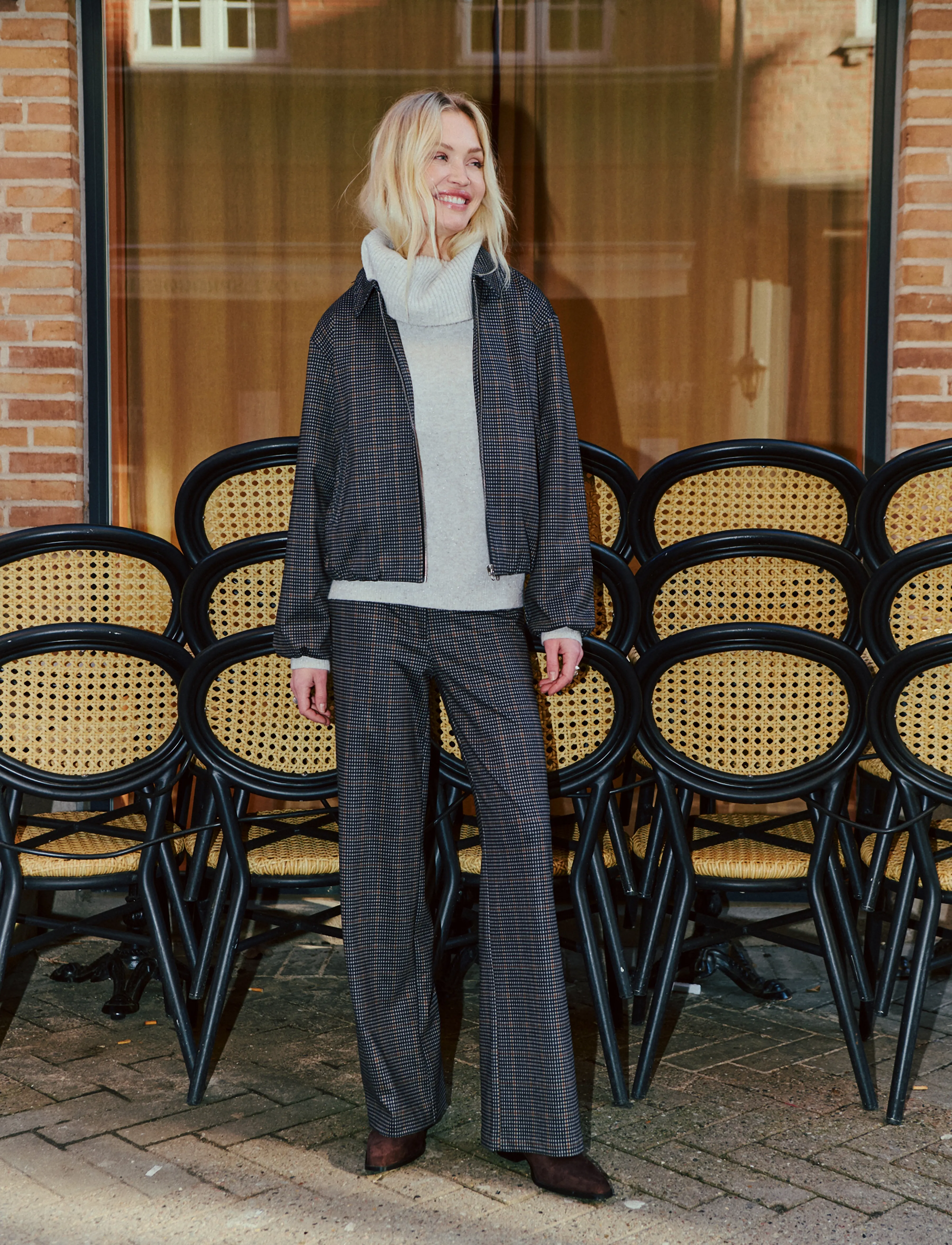 FREE/QUENT FQNADUVA-JACKET - Joped - BLACK W. DESERT TAUPE / black
