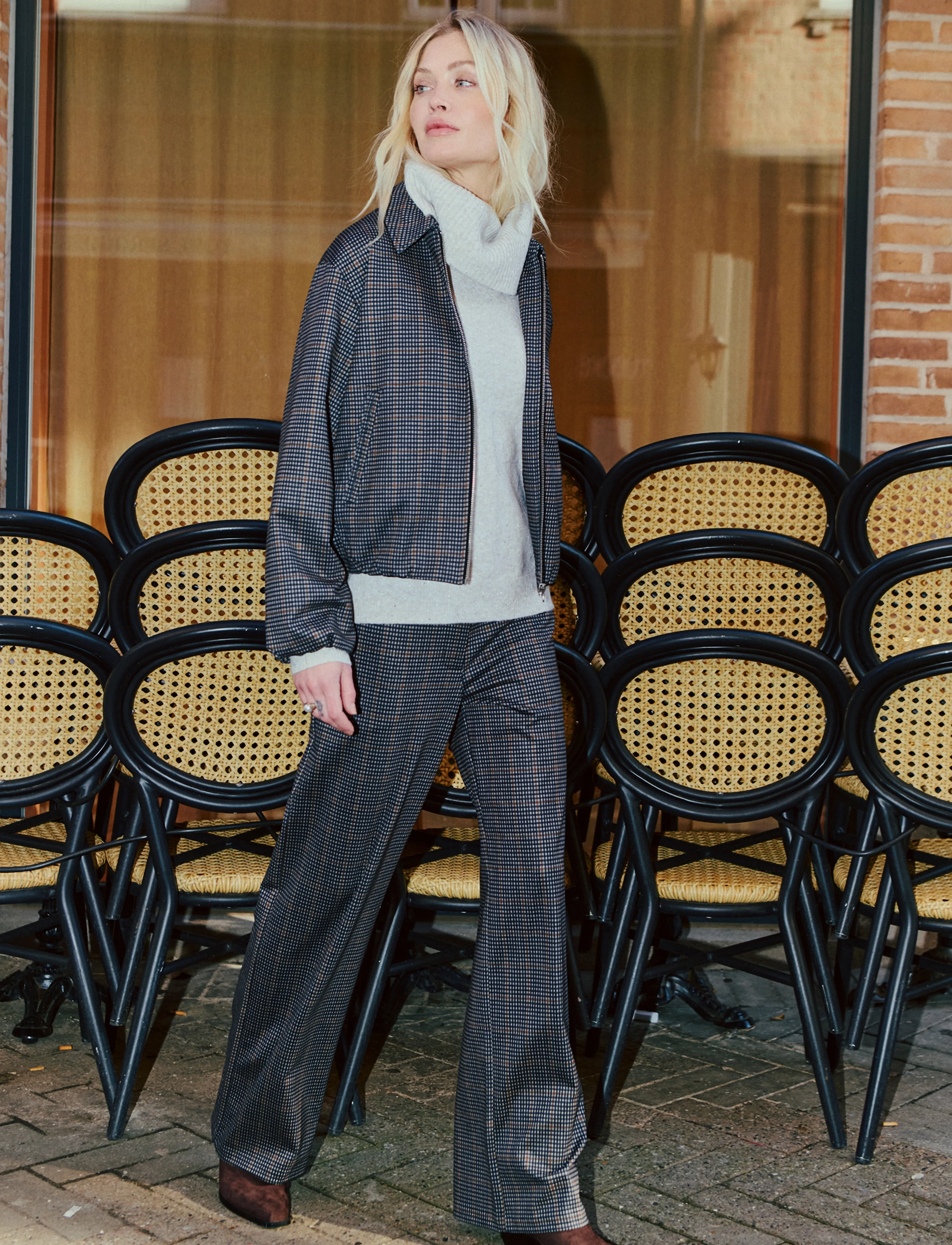 FREE/QUENT - FQNADUVA-JACKET - black w. desert taupe - 3