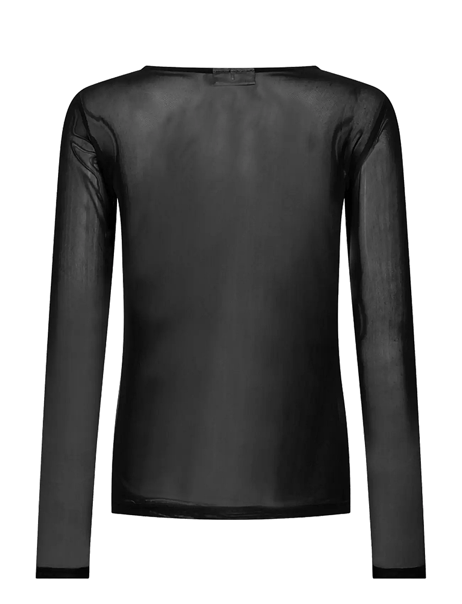 FREE/QUENT - FQMESHKA-TEE - long-sleeved tops - black - 2