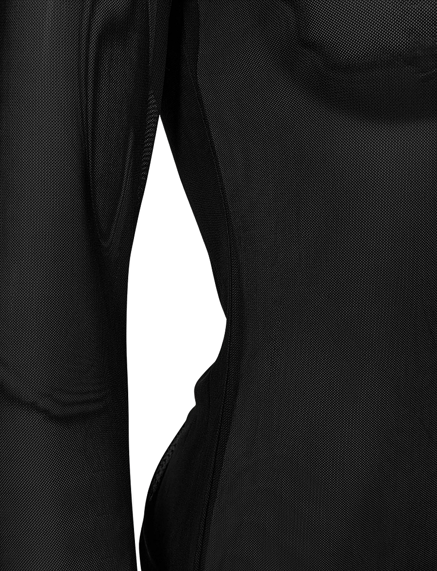 FREE/QUENT - FQMESHKA-TEE - long-sleeved tops - black - 5