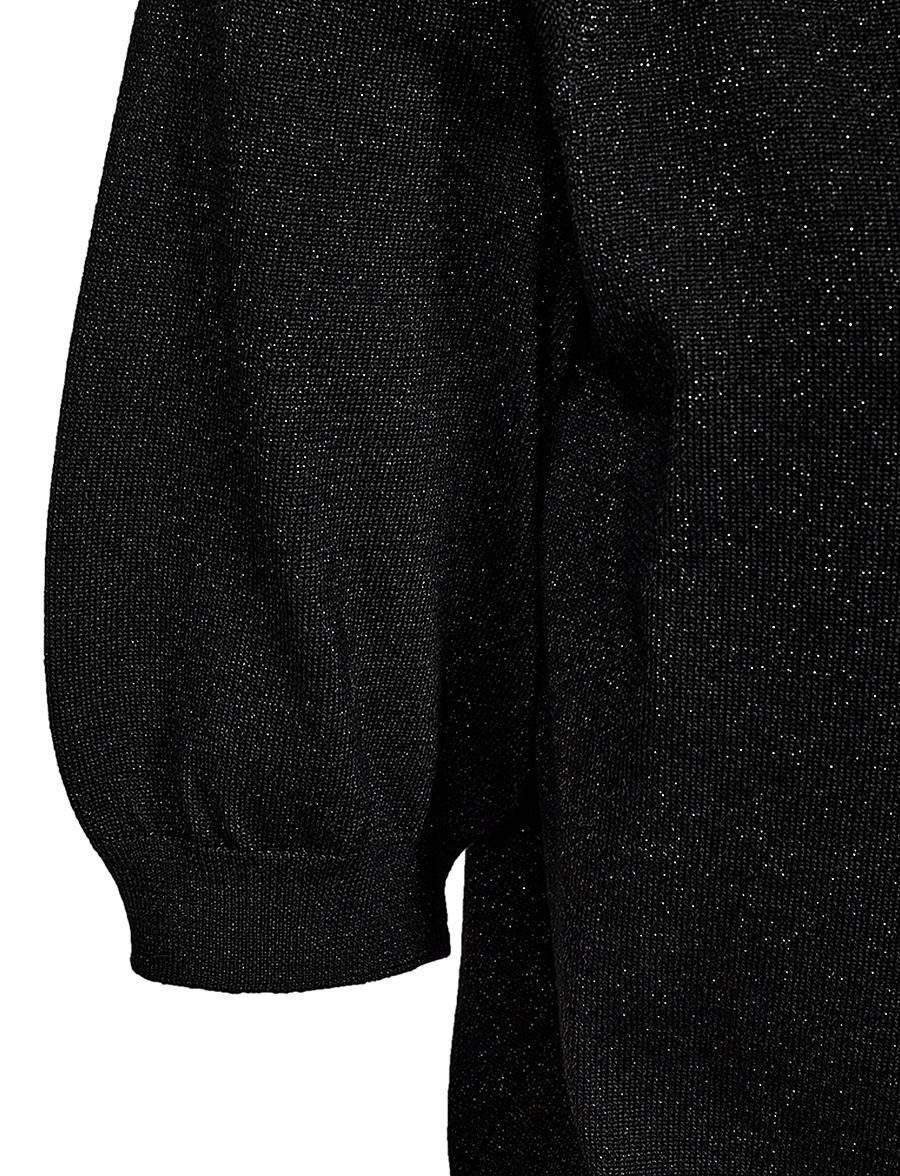 FREE/QUENT - FQHAZY-PULLOVER - black w. black metallic - 2
