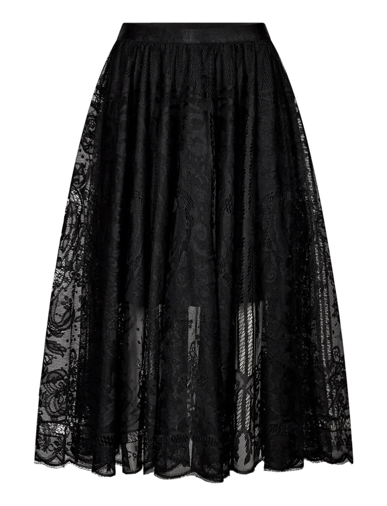 FREE/QUENT FQROUND-SKIRT - Röcke - BLACK / black