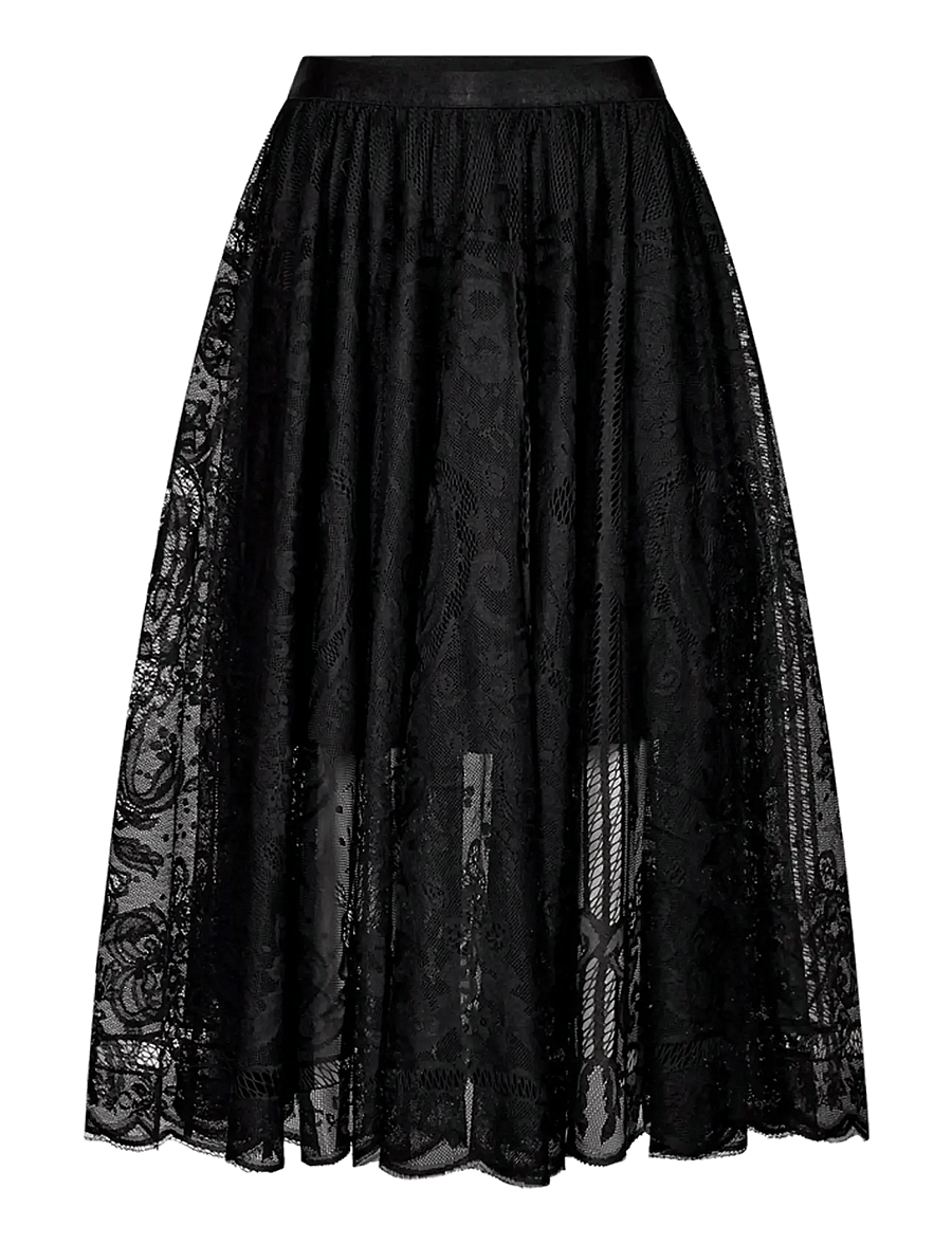 FREE/QUENT - FQROUND-SKIRT - midi-röcke - black - 0