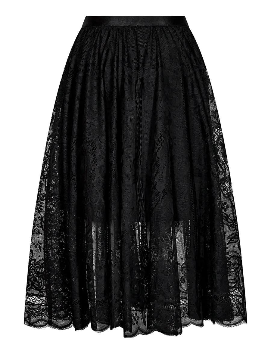 FREE/QUENT - FQROUND-SKIRT - midi-röcke - black - 1