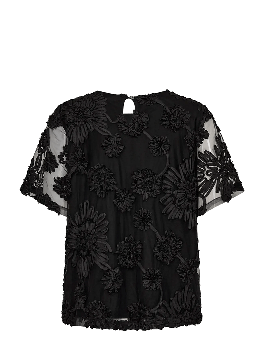 FREE/QUENT - FQSIRA-BLOUSE - kortærmede bluser - black - 2