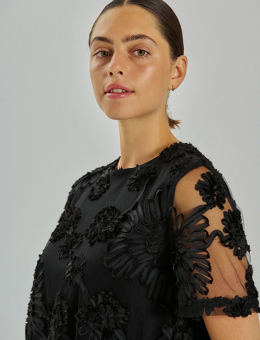 FREE/QUENT - FQSIRA-BLOUSE - kortærmede bluser - black - 3
