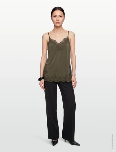 FREE/QUENT FQBICCO-TOP - Varrukateta topid - MOREL / khaki/green