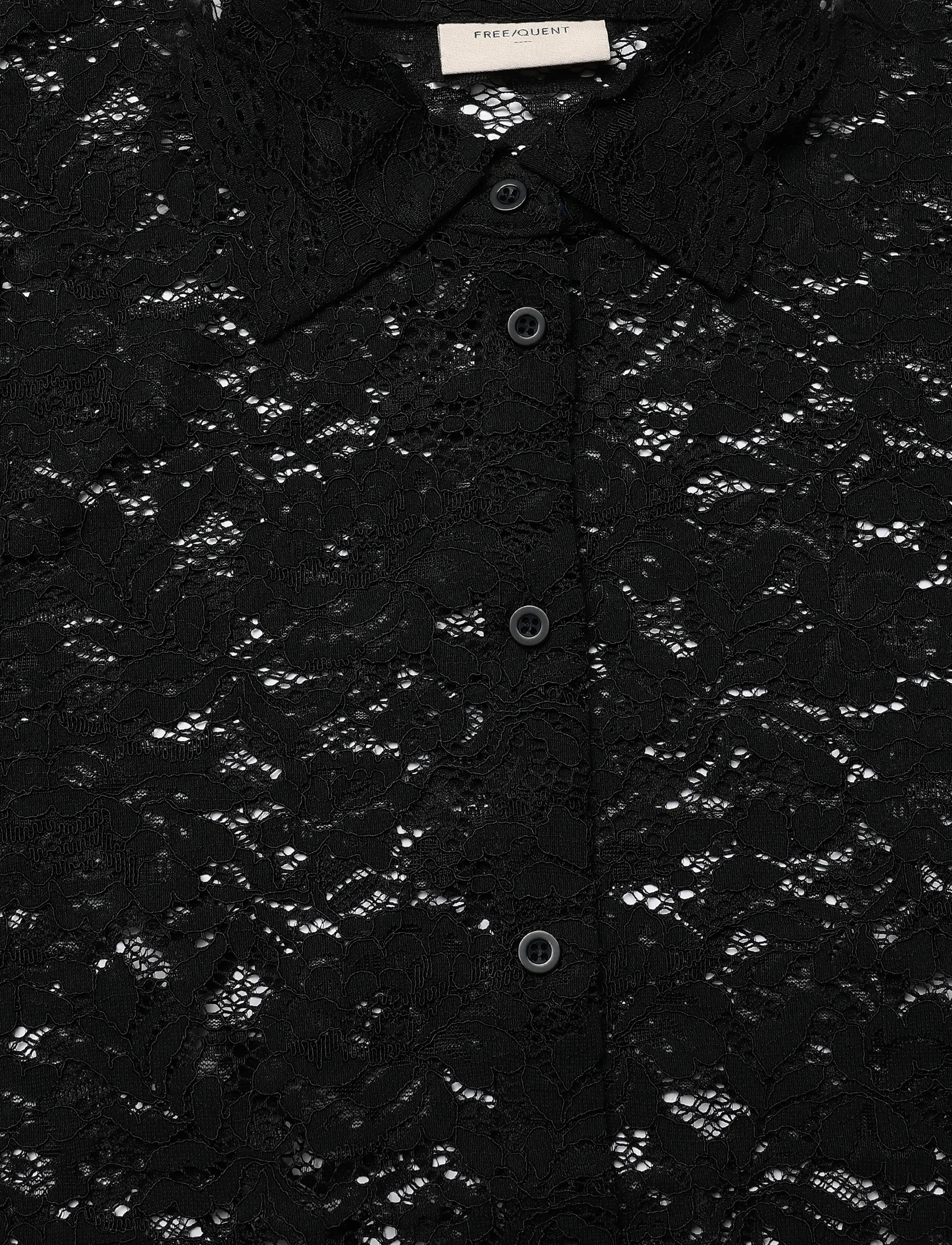 FREE/QUENT - FQLACINA-SHIRT - kurzärmlige hemden - black - 2