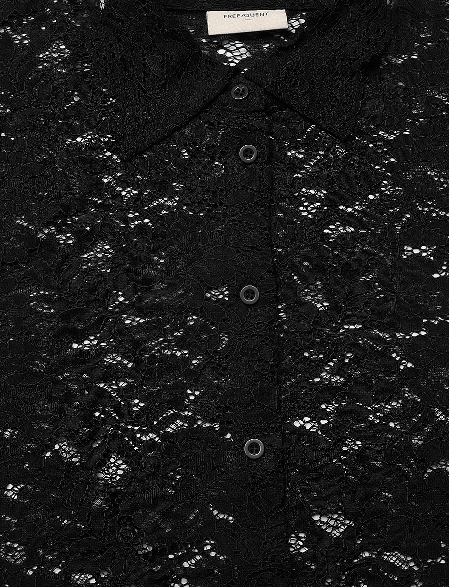 FREE/QUENT - FQLACINA-SHIRT - kurzärmlige hemden - black - 2