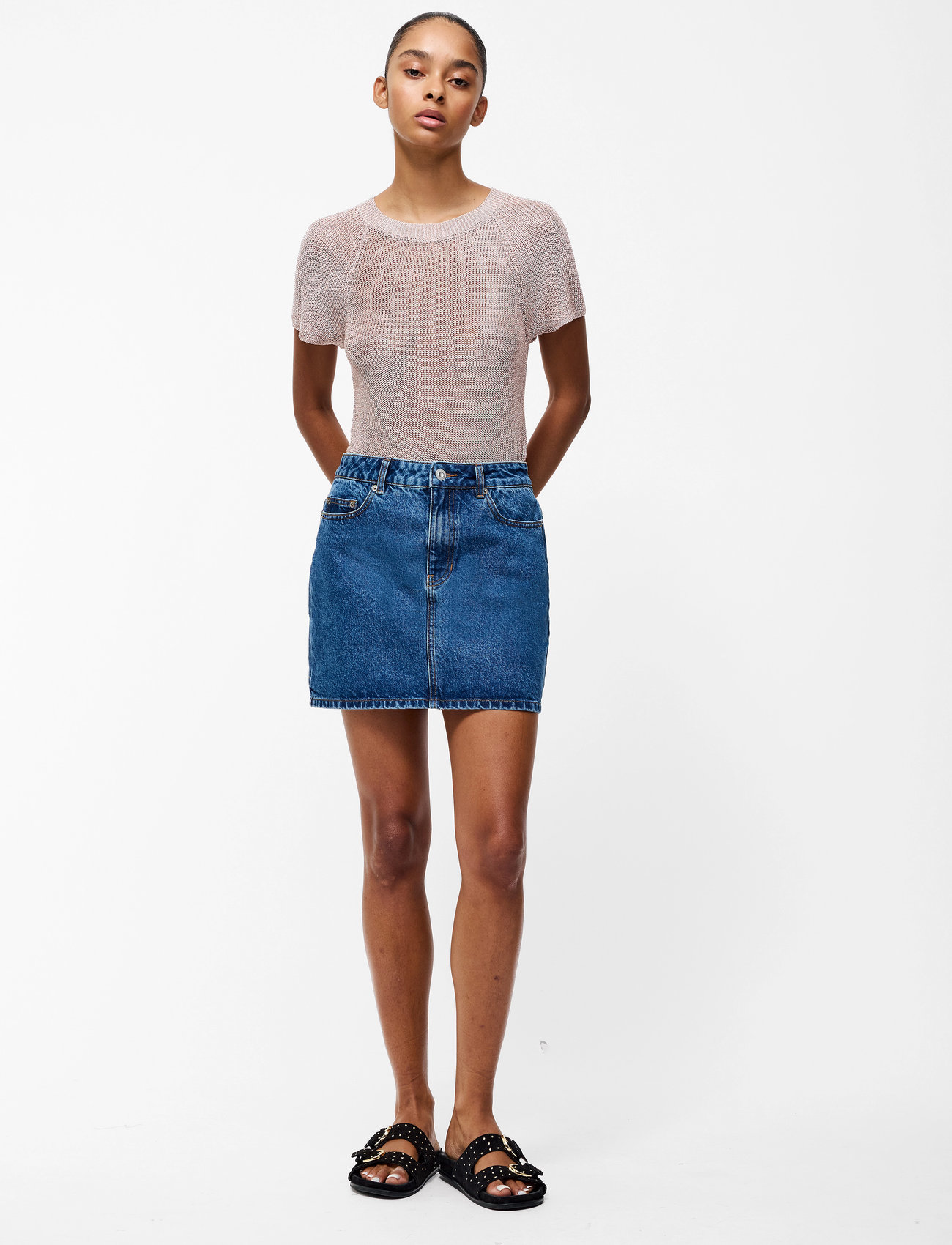 French Connection Dallas Denim Mini Skirt - Blue - 34