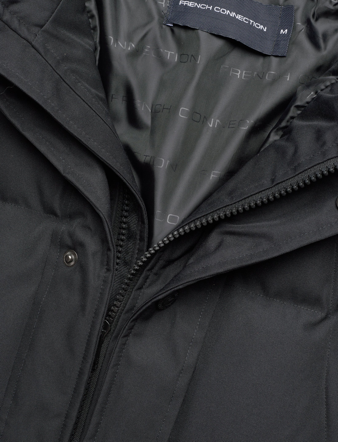 French connection mens row parka black hot sale