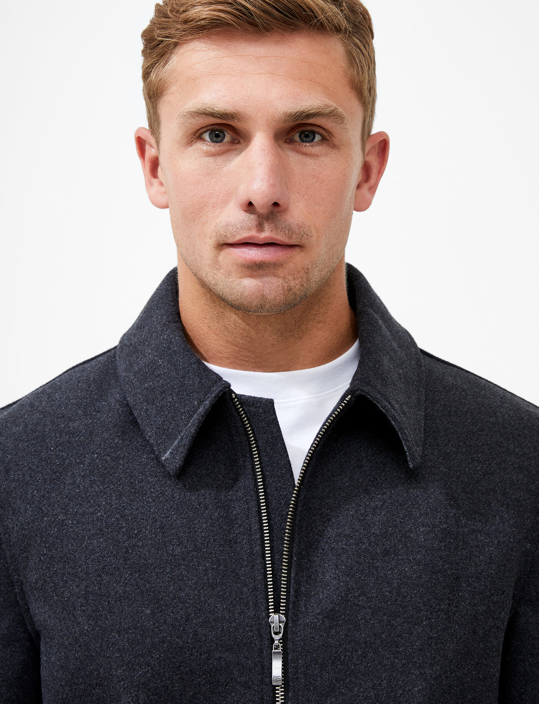 French connection top wool blend coat