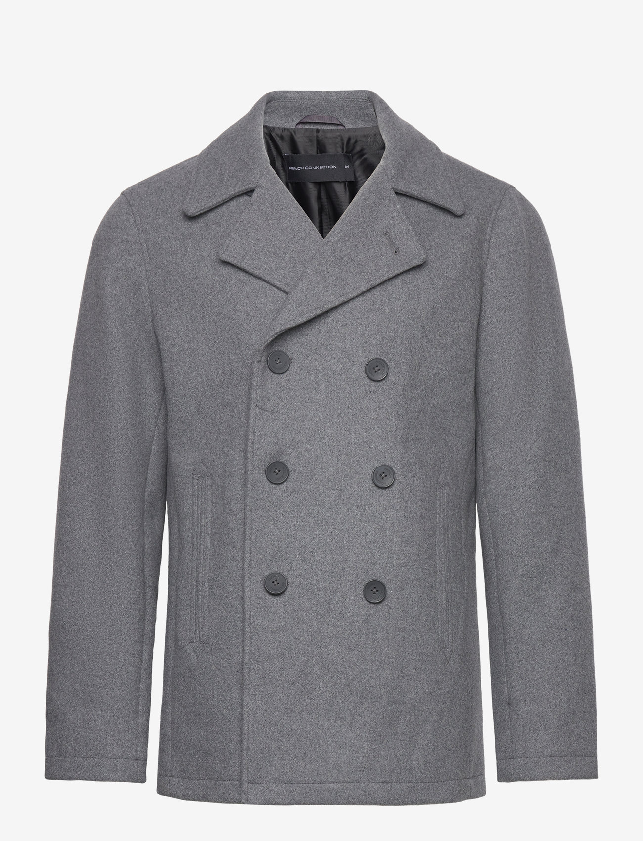 French Connection - DB PEACOAT 3 W mr - lgt grey mel - 0