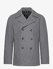 French Connection - DB PEACOAT 3 W mr - wool jackets - lgt grey mel - 0