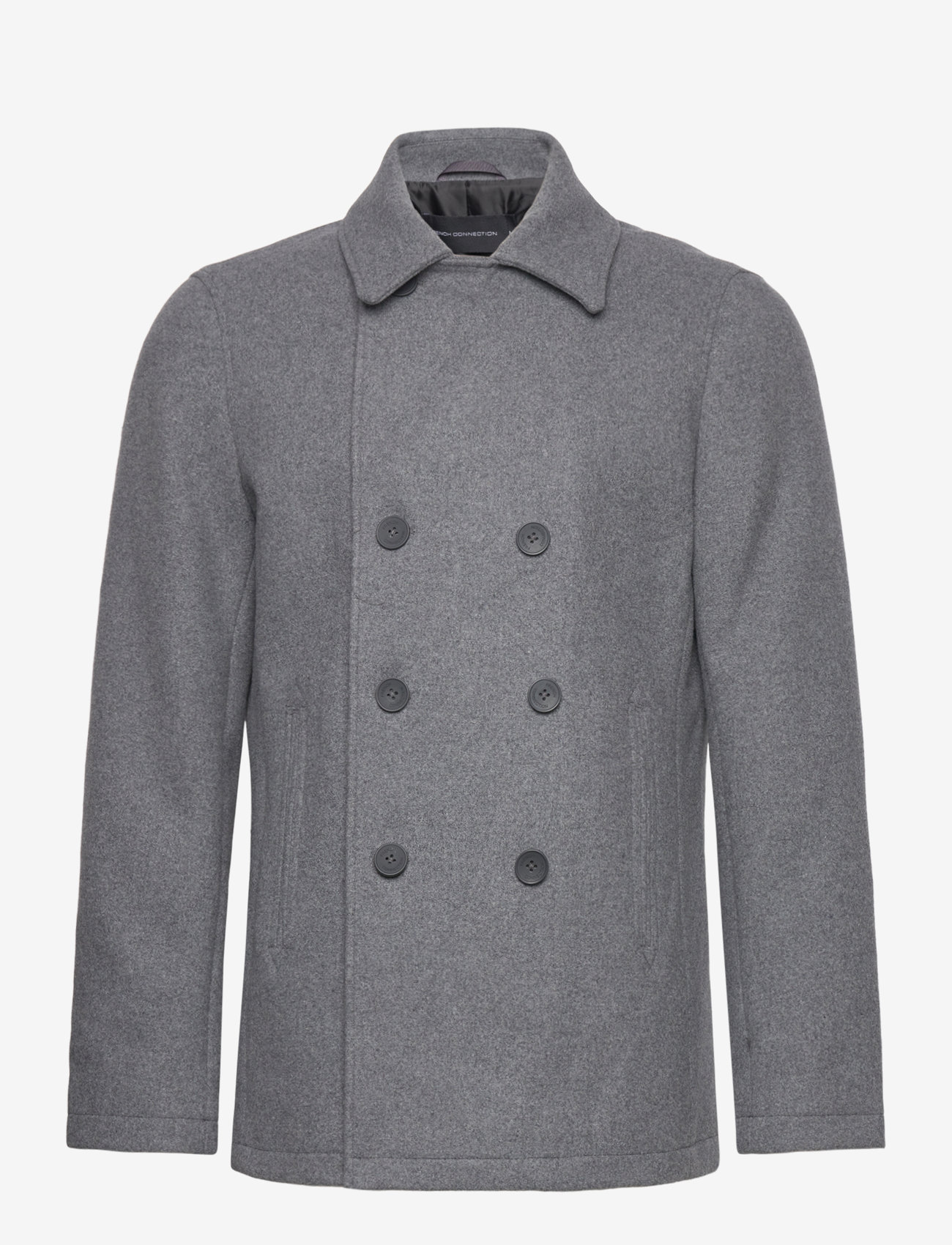 French Connection - DB PEACOAT 3 W mr - lgt grey mel - 2