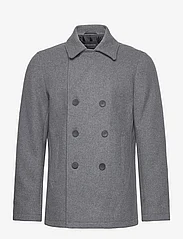 French Connection - DB PEACOAT 3 W mr - wool jackets - lgt grey mel - 2