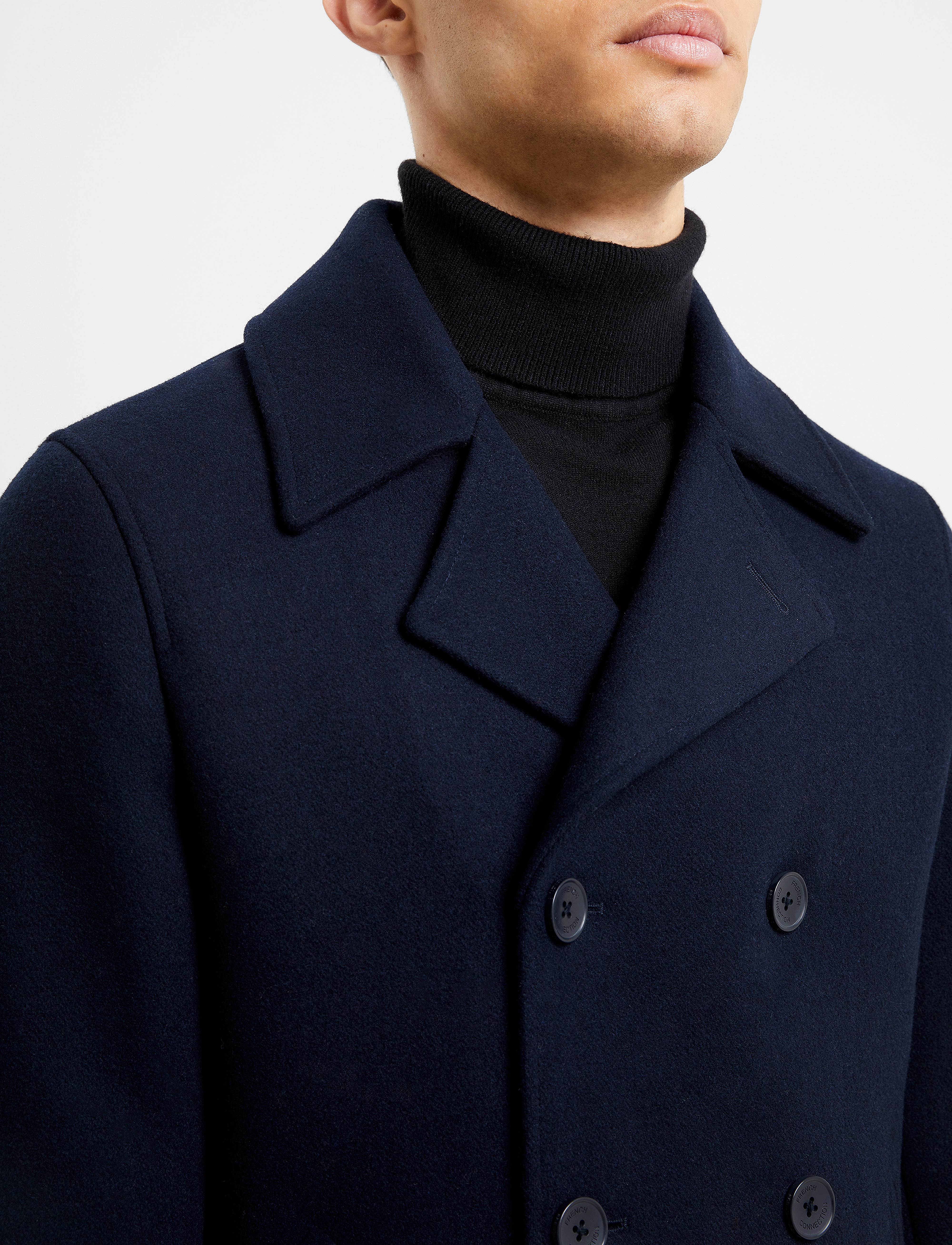 French Connection - DB PEACOAT 3 W mr - navy - 4