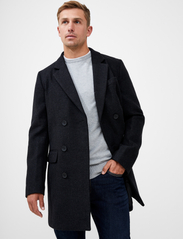 French Connection - DB OVERCOAT CHECK W - double breasted blazers - mid grey - 2
