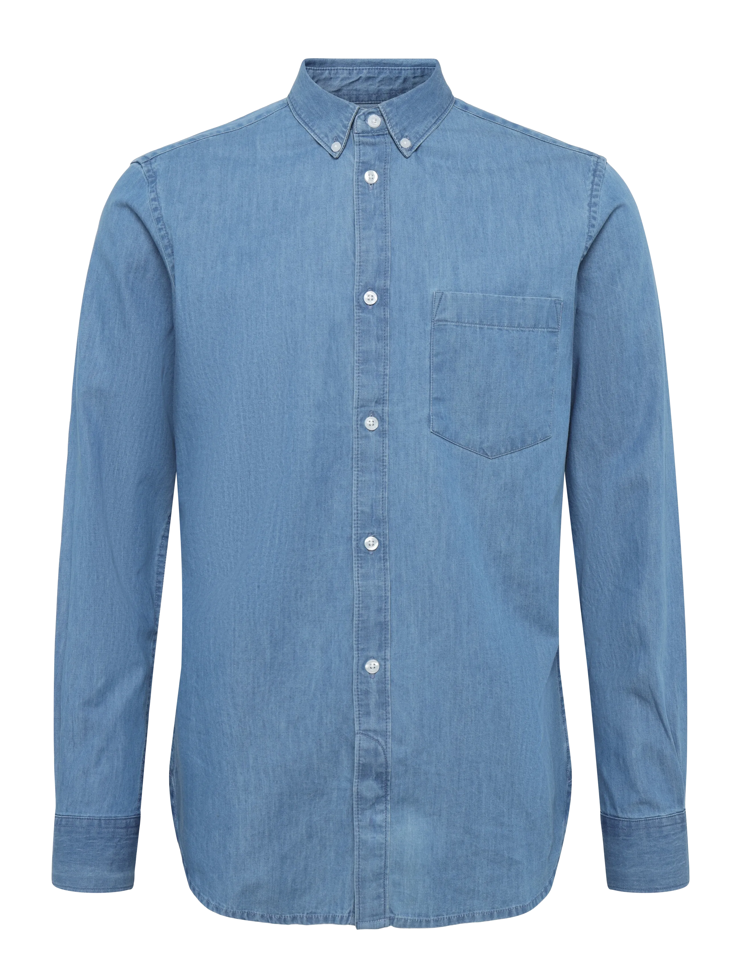 French Connection DENIM LS MID WASH - Hemden - MID WASH / blue