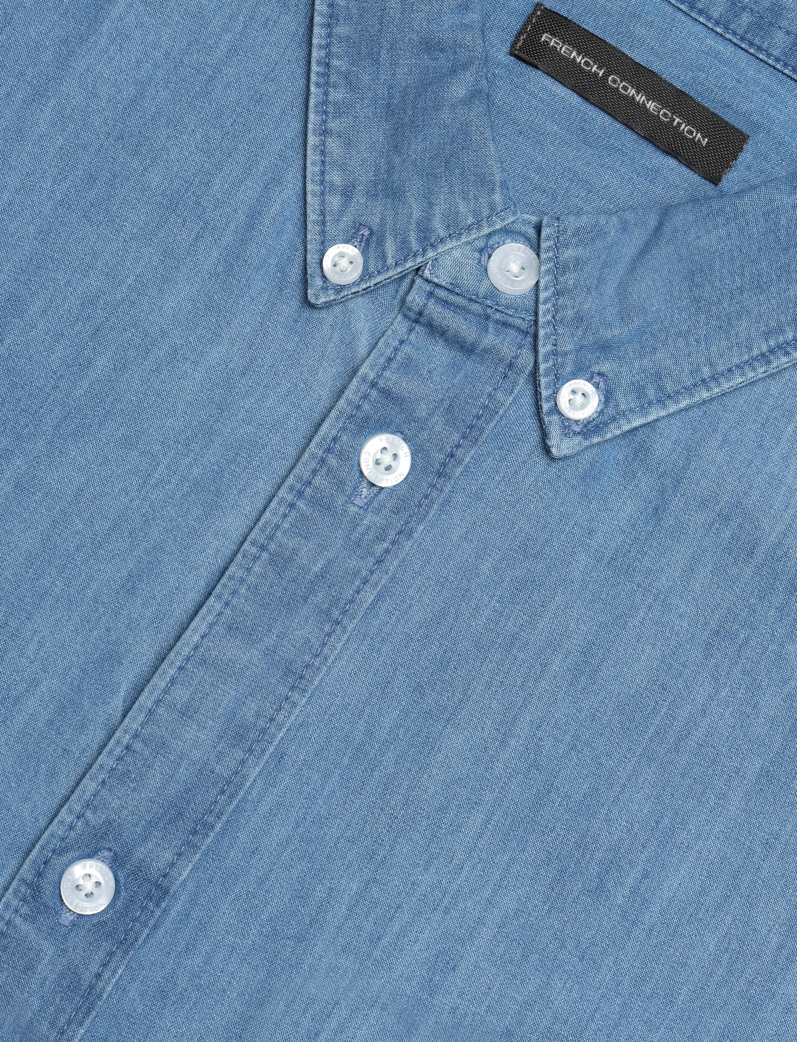 French Connection - DENIM LS MID WASH - casual skjorter - mid wash - 5
