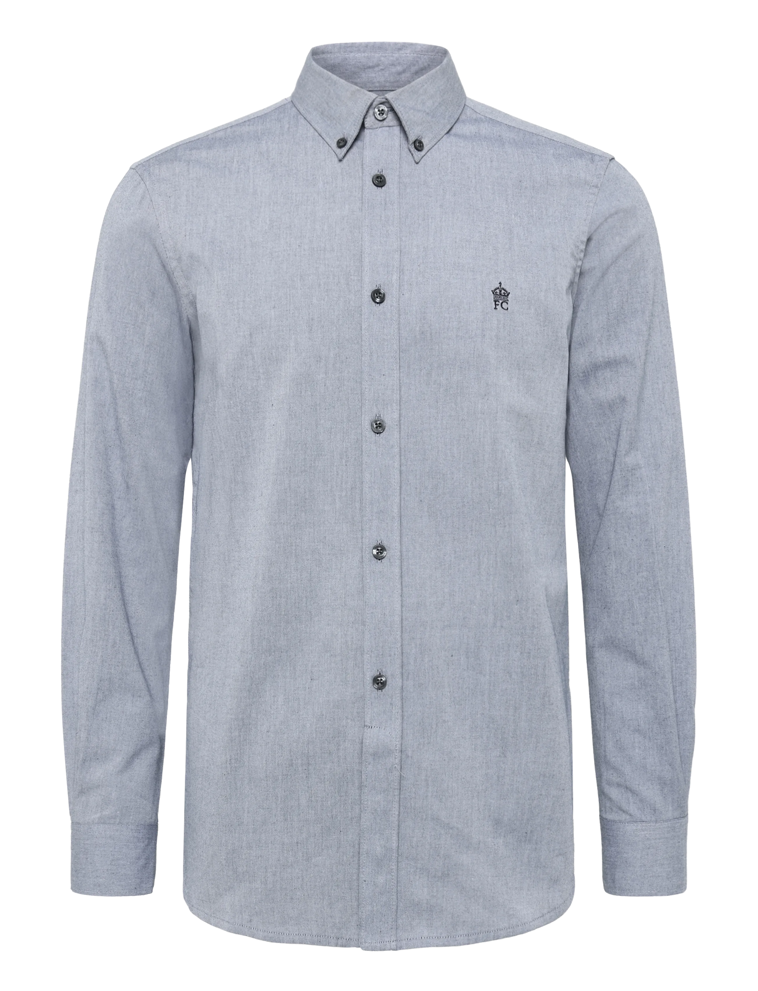 FRENCH CONNECTION Oxford L/S T Marine/Marine Blau - S - Herren