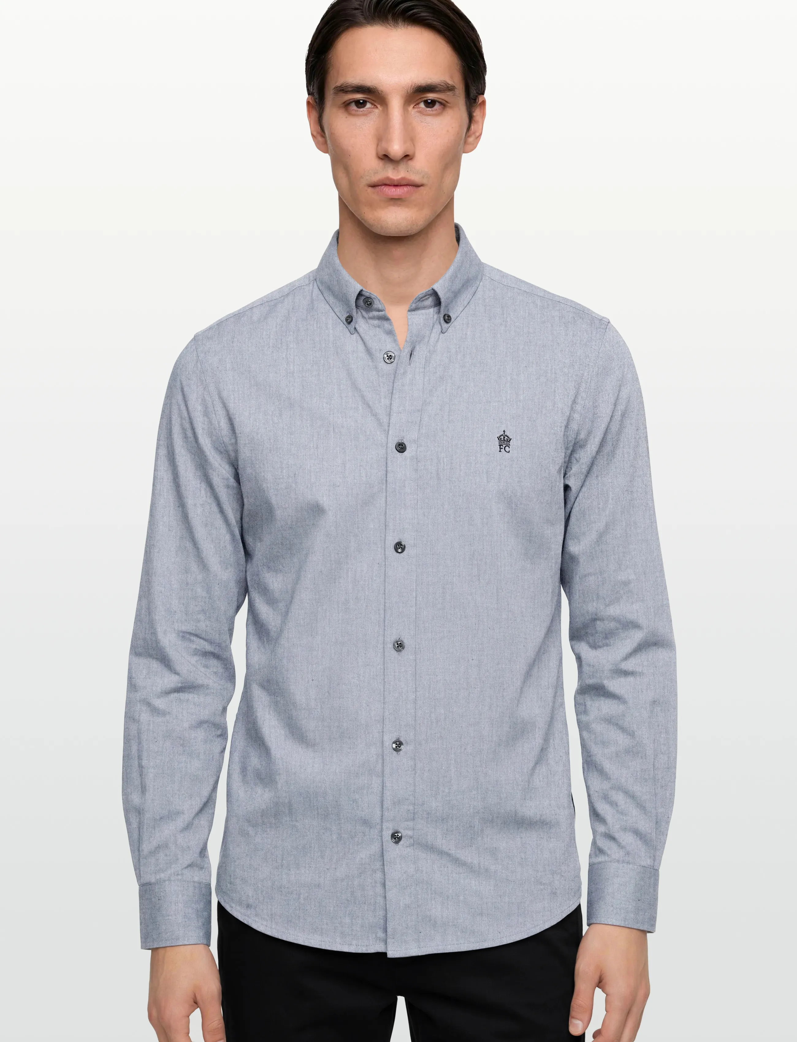 French Connection - OXFORD L/S T MARINE/MARINE - oxford skjorter - marine/marine - 3