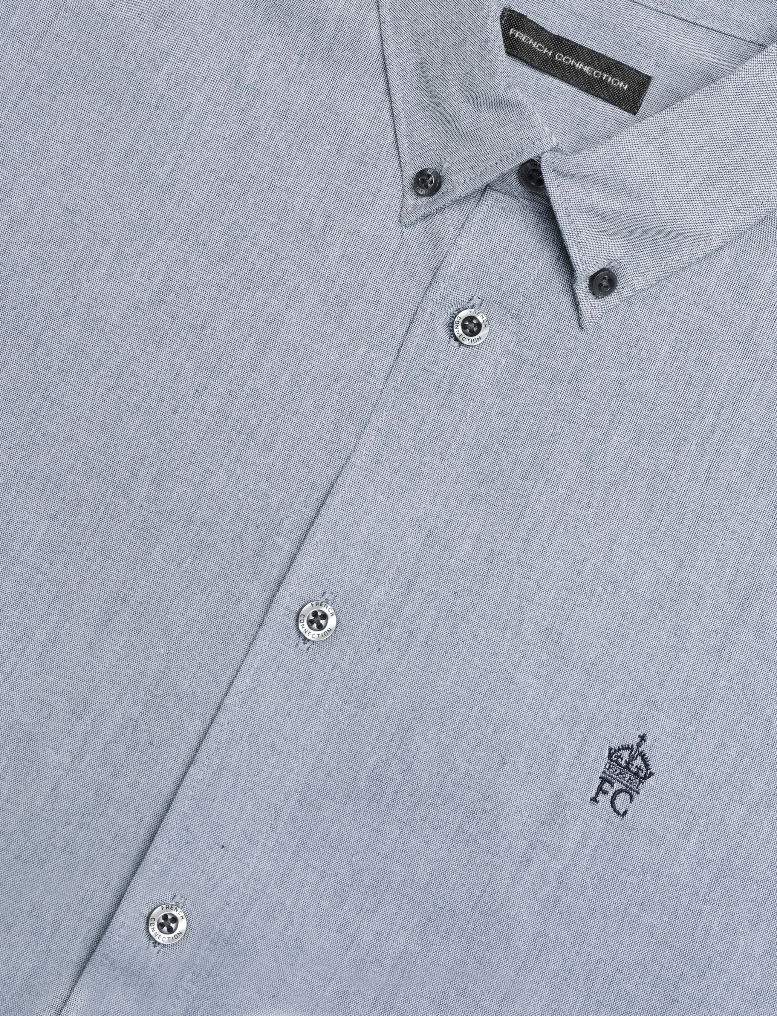 French Connection - OXFORD L/S T MARINE/MARINE - oxford skjorter - marine/marine - 5