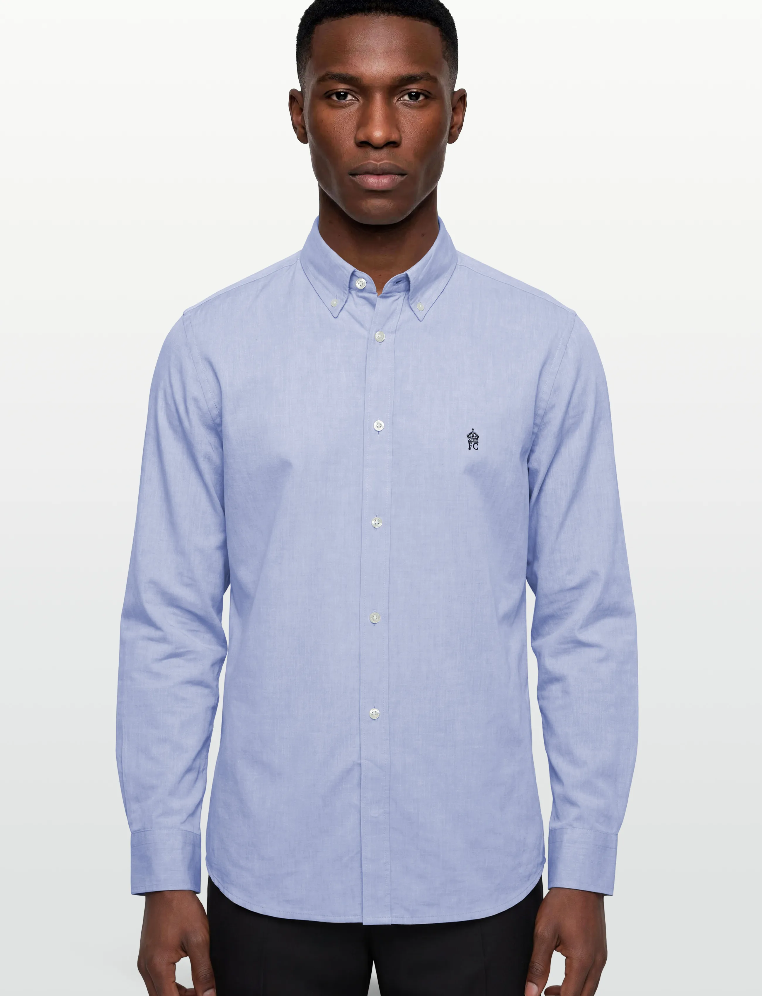 French Connection - OXFORD L/S T MARINE/MARINE - oxford skjorter - sky/marine - 3